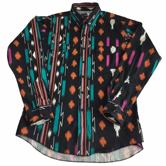 Wrangler Other - Wrangler Vintage Southwestern Print Button Down